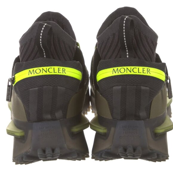 Moncler X Adidas Nylon High Top Sock Sneakers Green Size 10